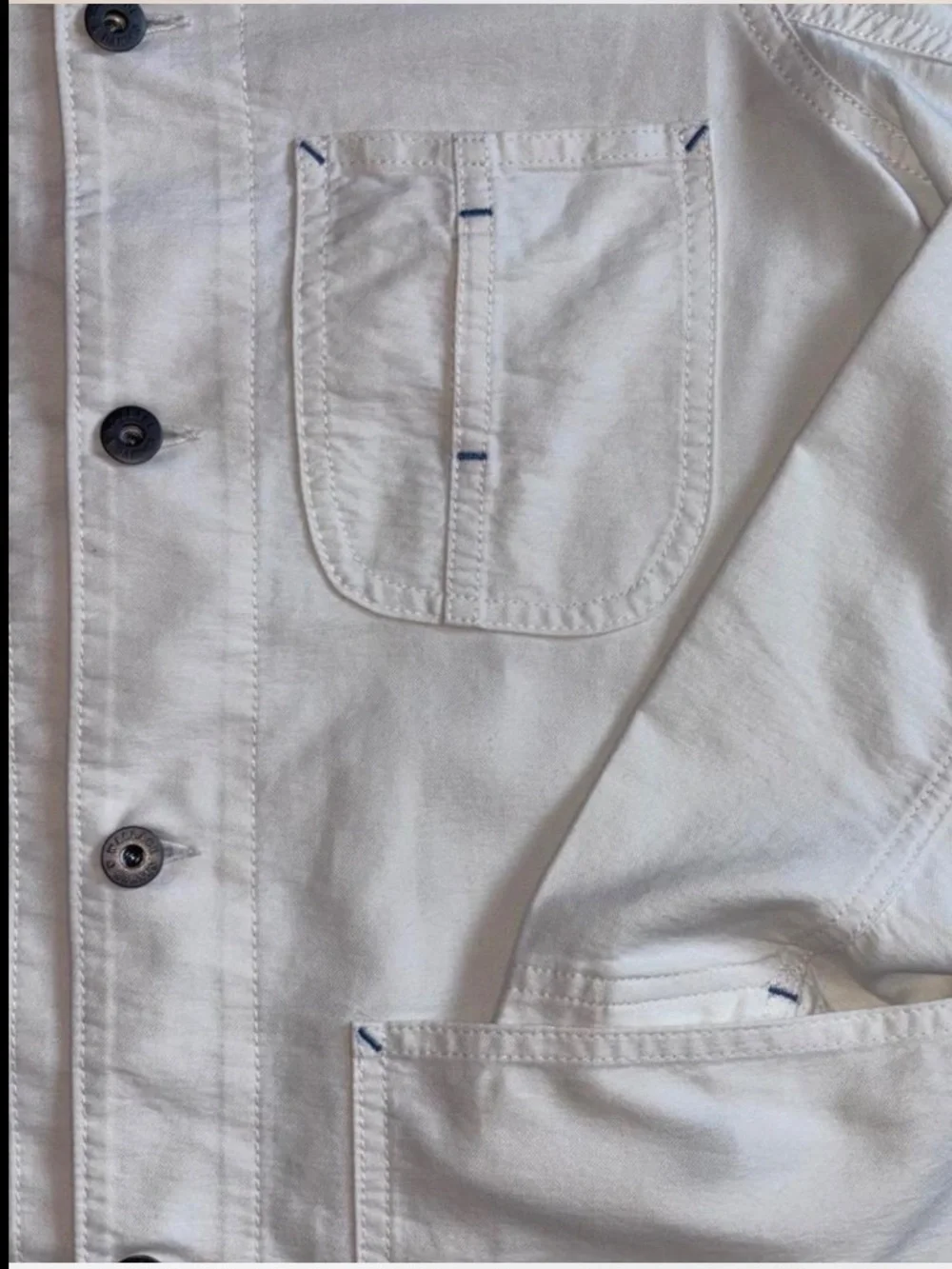 J.Crew Wallace & Barnes lightweight Cotton oxford chore jacket White
